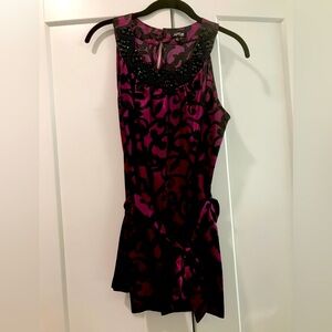 Beaded Satin tunic top